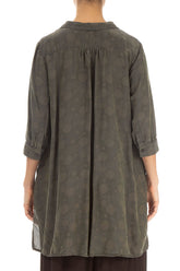 Loose Forest Mist Bubbles Silk Bamboo Shirt 2