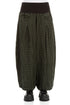Loose Forest Mist Check Linen Trousers 1