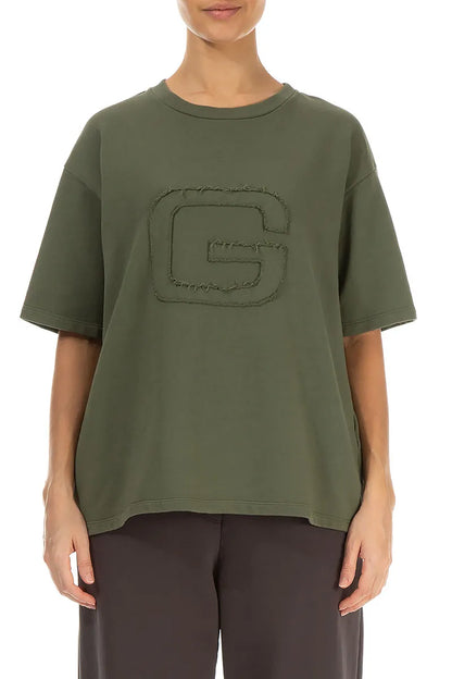 Loose Forest Mist Cotton Blouse 2