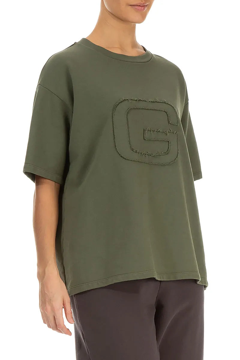 Loose Forest Mist Cotton Blouse 4