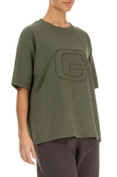 Loose Forest Mist Cotton Blouse 4