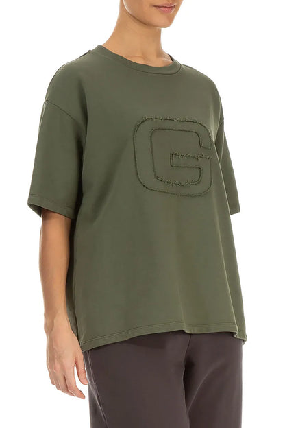 Loose Forest Mist Cotton Blouse 4