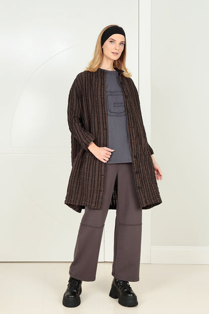 Loose Graphite Cotton Blouse 1