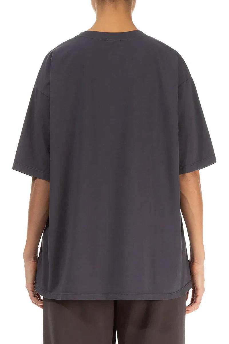 Loose Graphite Cotton Blouse 3