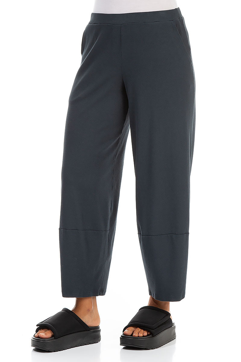 Loose Graphite Cotton Trousers