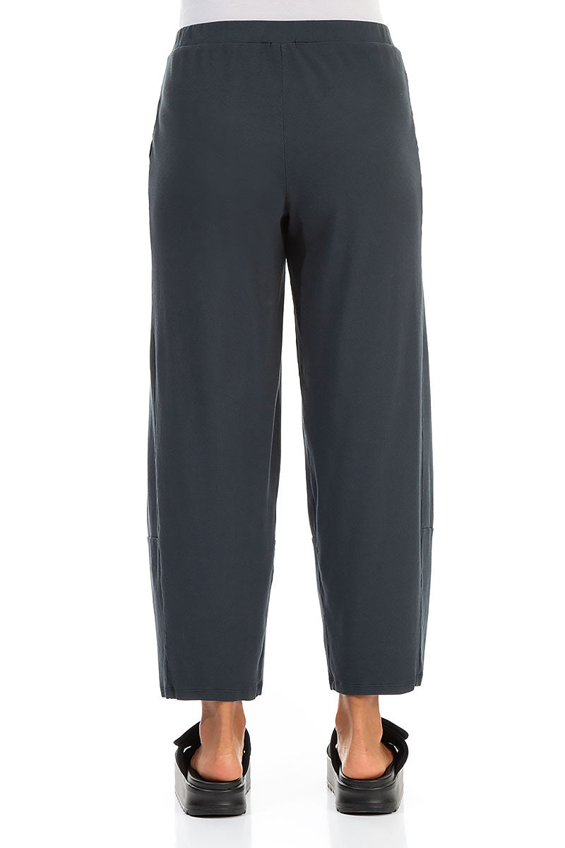 Loose Graphite Cotton Trousers