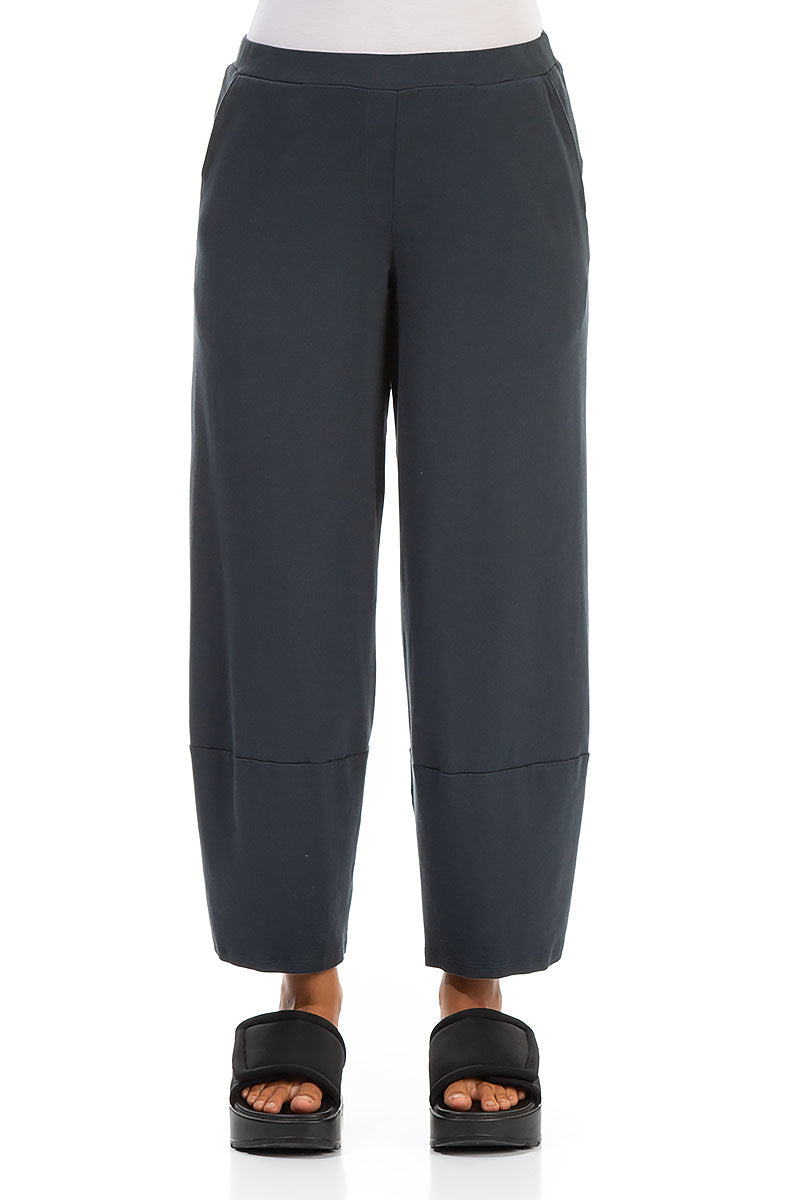 Loose Graphite Cotton Trousers