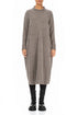 Loose Light Brown Knitted Wool Dress 1
