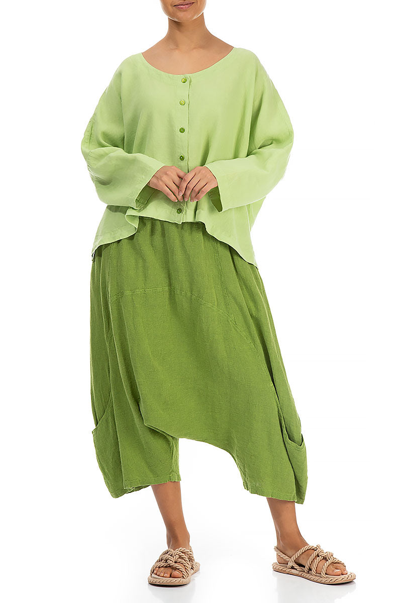 Loose Lime Linen Jacket 4
