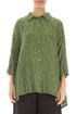 Loose Lime Mélange Linen Shirt 1