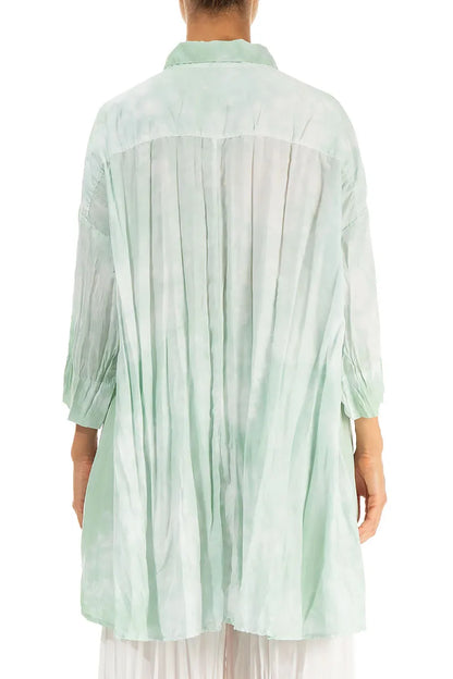 Chemise en soie ample Liquid Sea Mist
