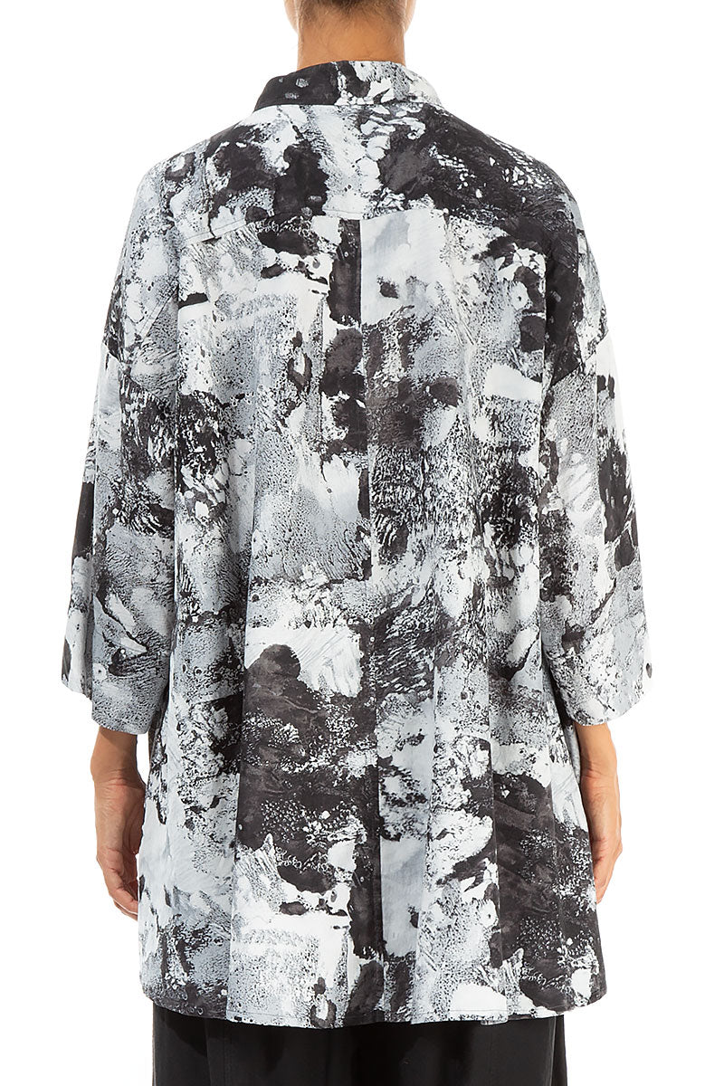 Loose Marble Silk Cotton Shirt