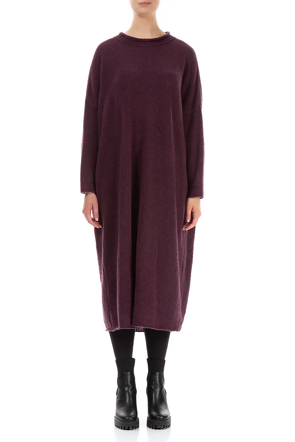 Loose Mulberry Wool Dress 1
