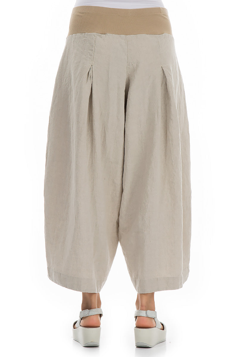 Loose Natural Linen Trousers