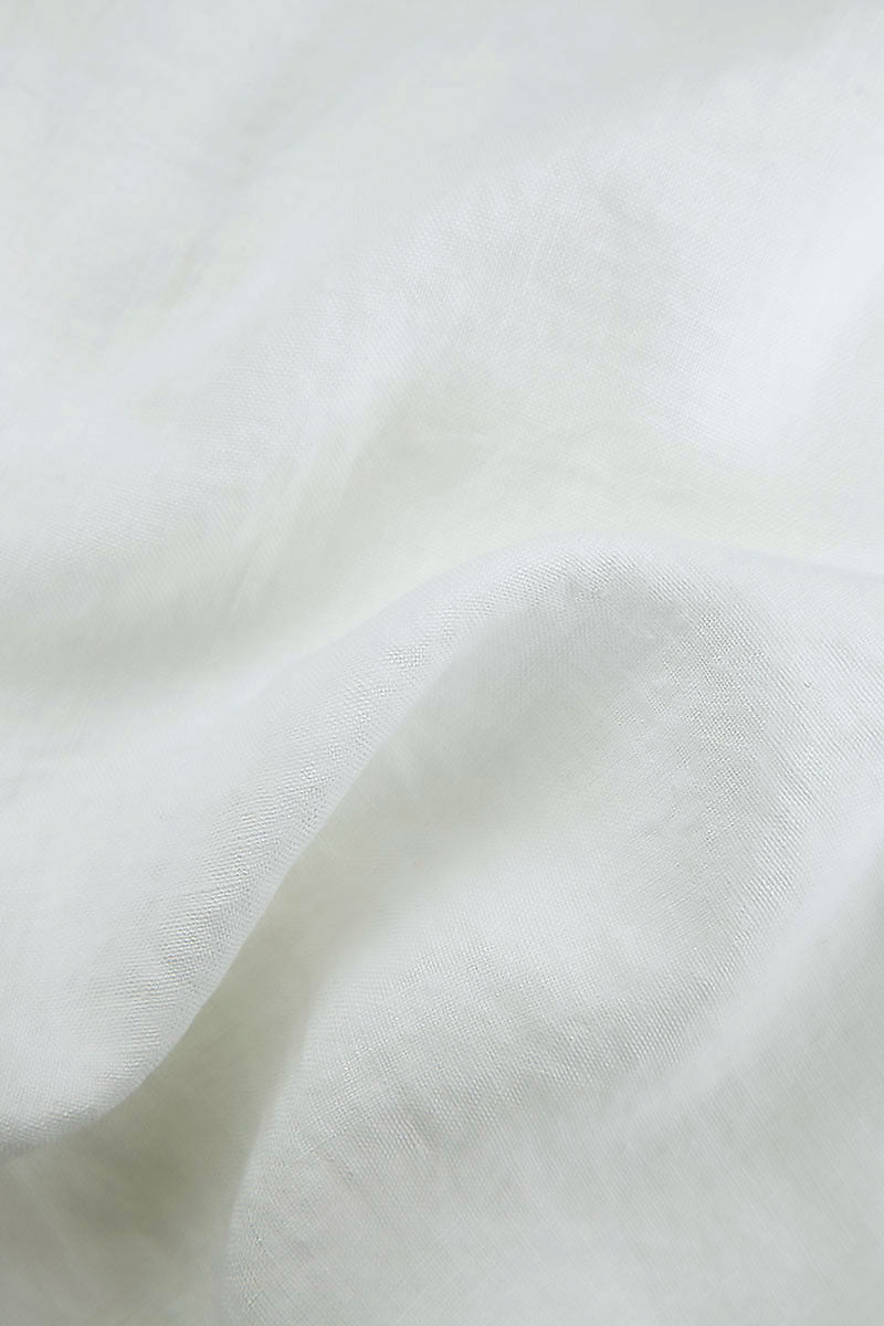 Loose Off White Linen Shirt