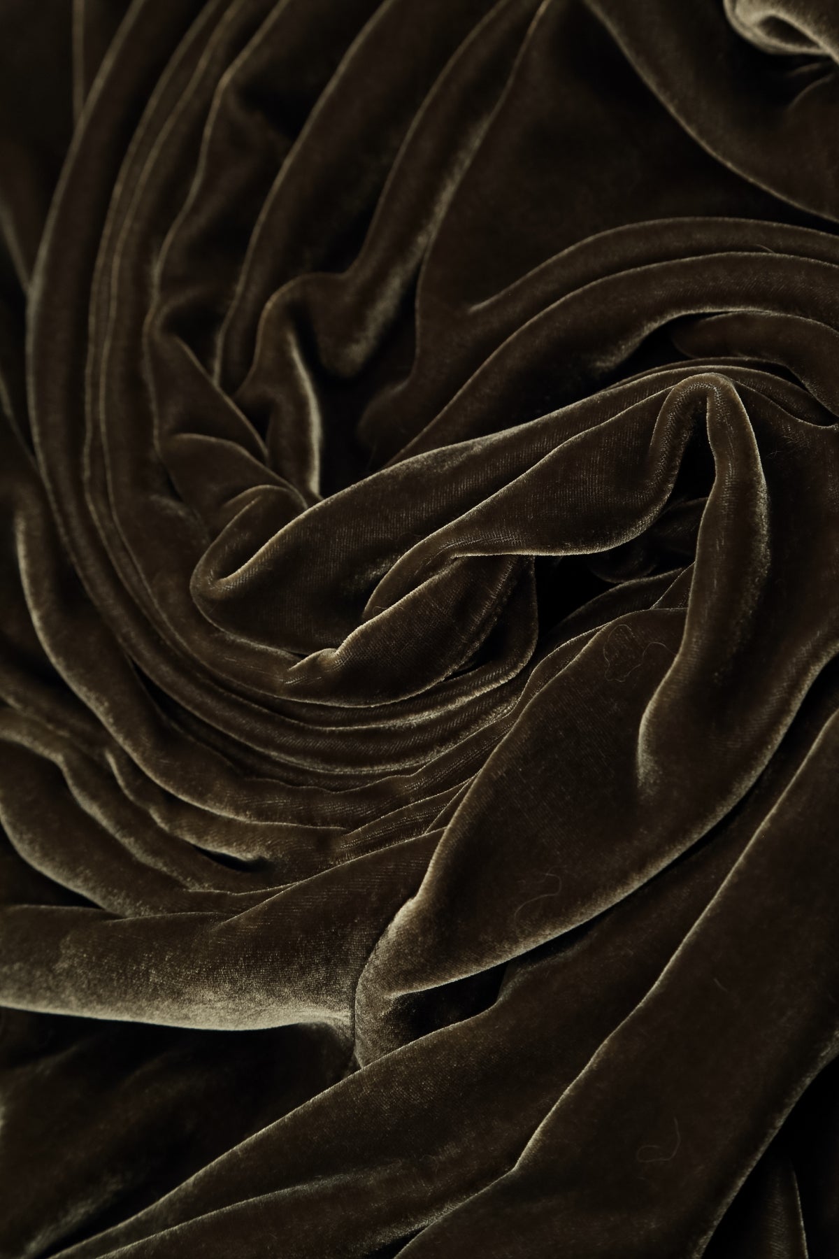 Loose Olive Silk Velvet Trousers 5