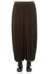 Loose Olive Silk Velvet Trousers 1