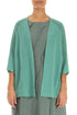 Loose Openwork Mint Linen Cardigan 1