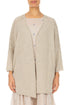 Loose Openwork Natural Linen Cardigan 1