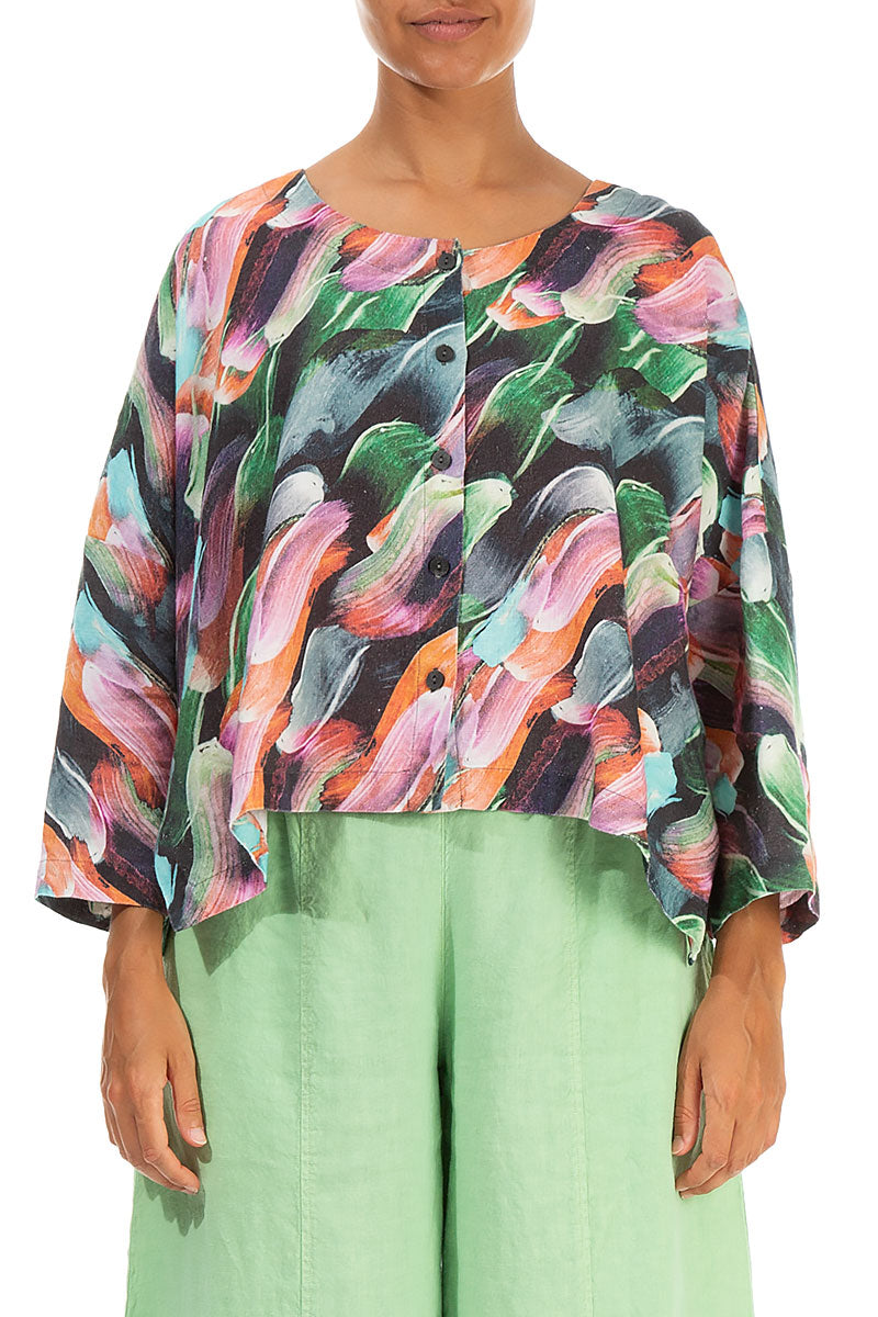 Loose Paint Charm Linen Jacket 1