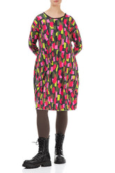 Loose Paint Mosaic Cotton Dress 5