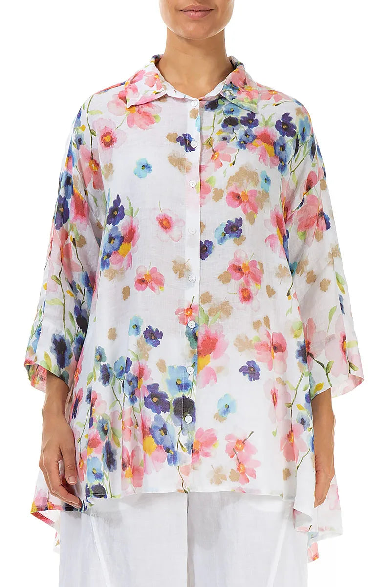 Loose Primrose Linen Shirt 1