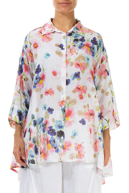 Loose Primrose Linen Shirt 1