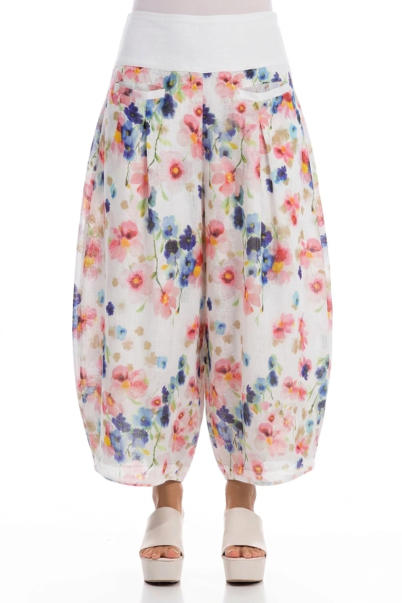 Loose Primrose Linen Trousers 1