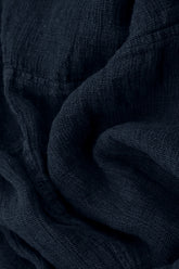 Loose Royal Blue Mélange Linen Trousers 4