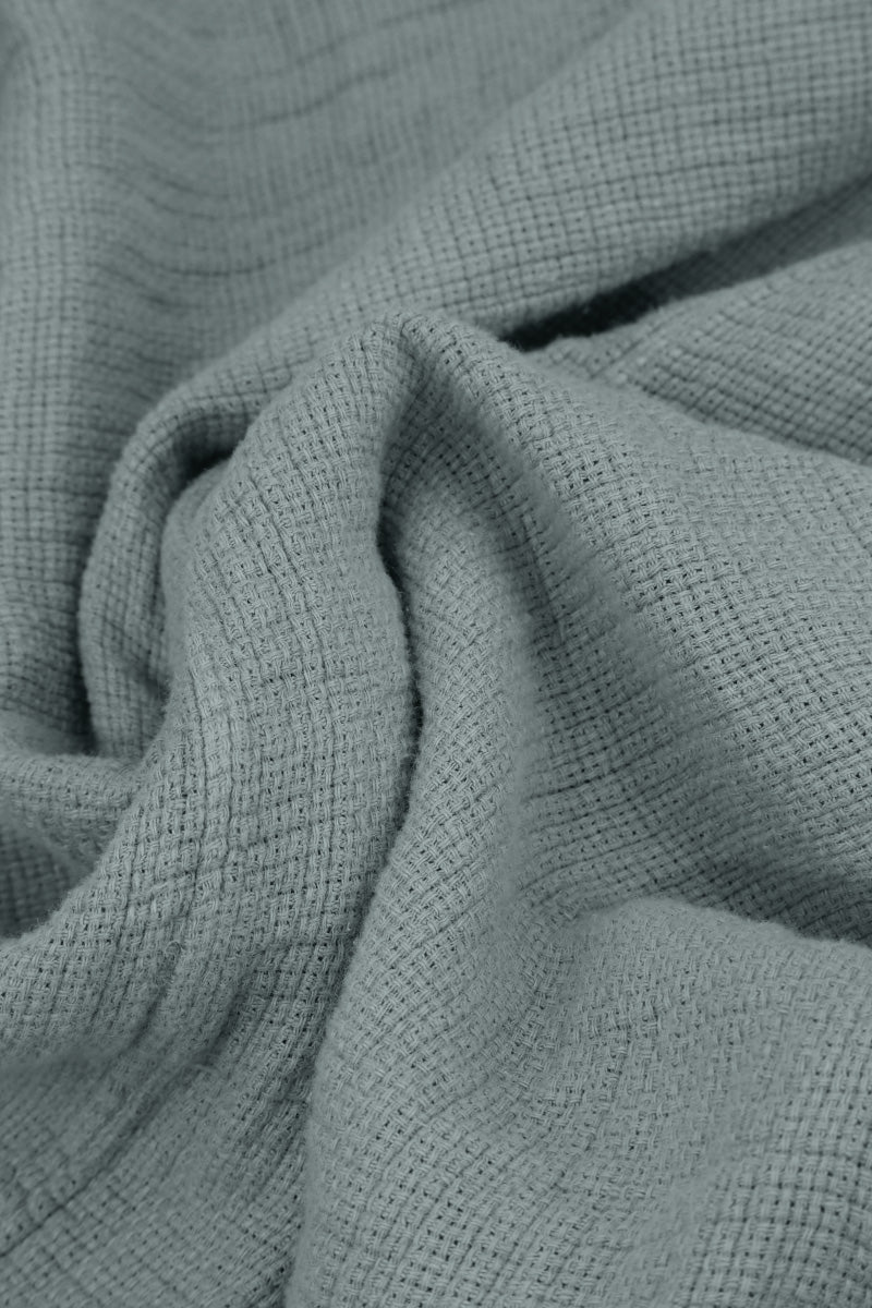 Loose Sage Textured Linen Trousers 6