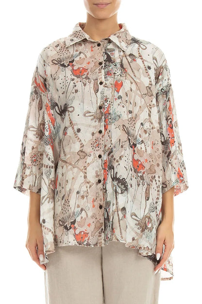 Lockeres Savannah-Leinenhemd