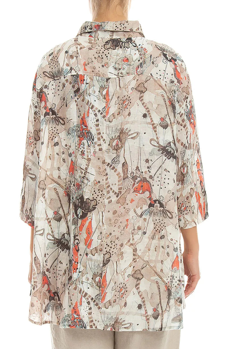 Lockeres Savannah-Leinenhemd