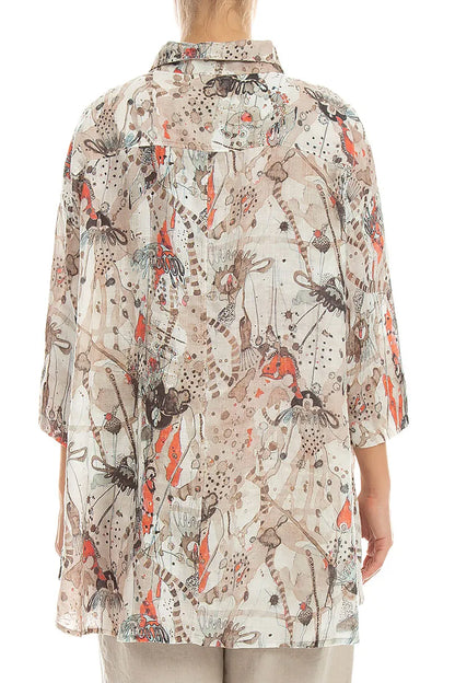 Lockeres Savannah-Leinenhemd