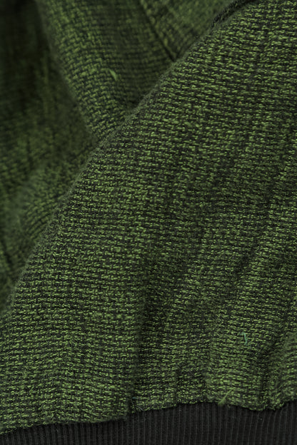 Loose Shamrock Green Mélange Linen Trousers