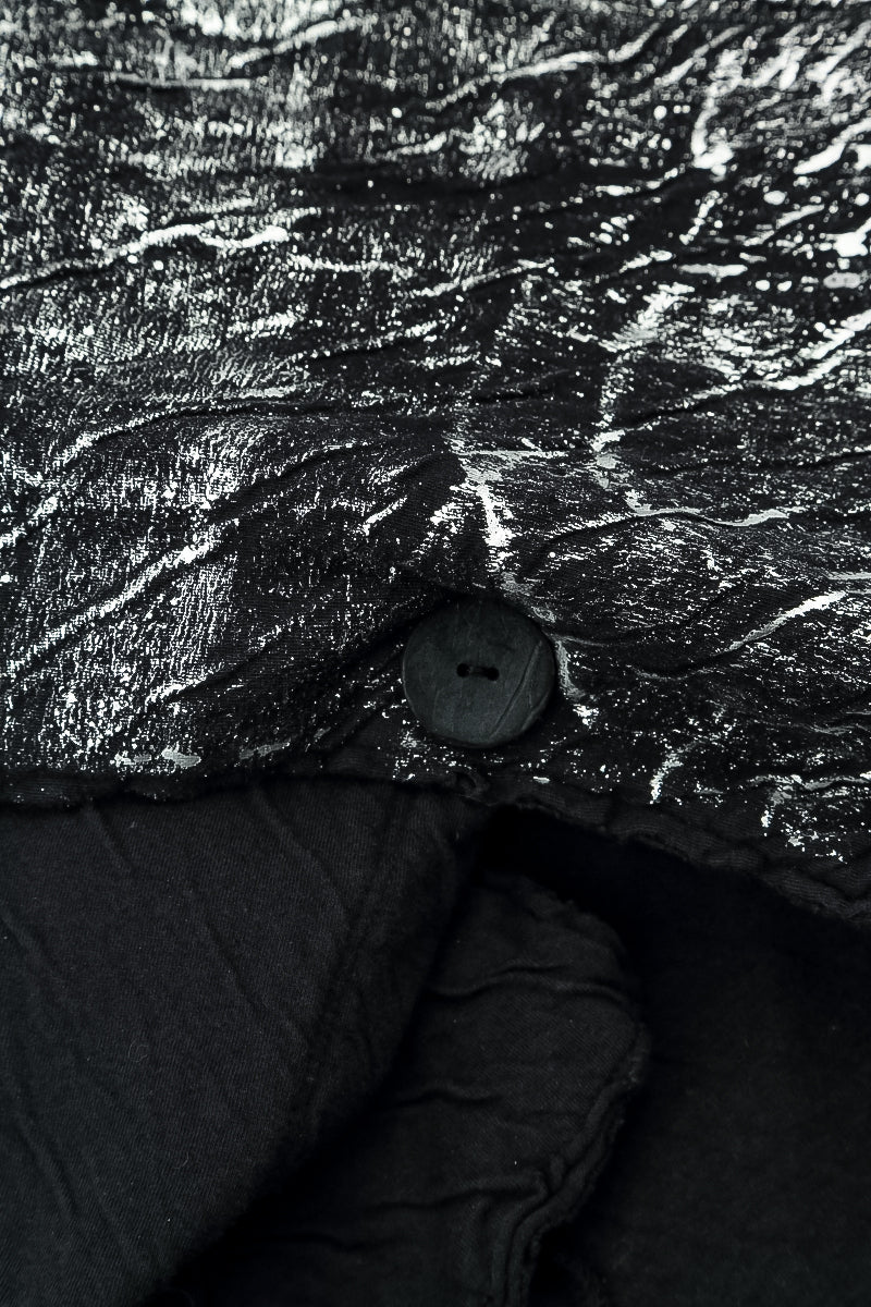 Loose Silver Metallic Grey Wavy Cotton Jacket