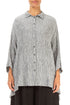 Loose Silver Silk Linen Shirt 1