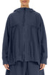 Loose Slate Blue Cotton Jacket 1