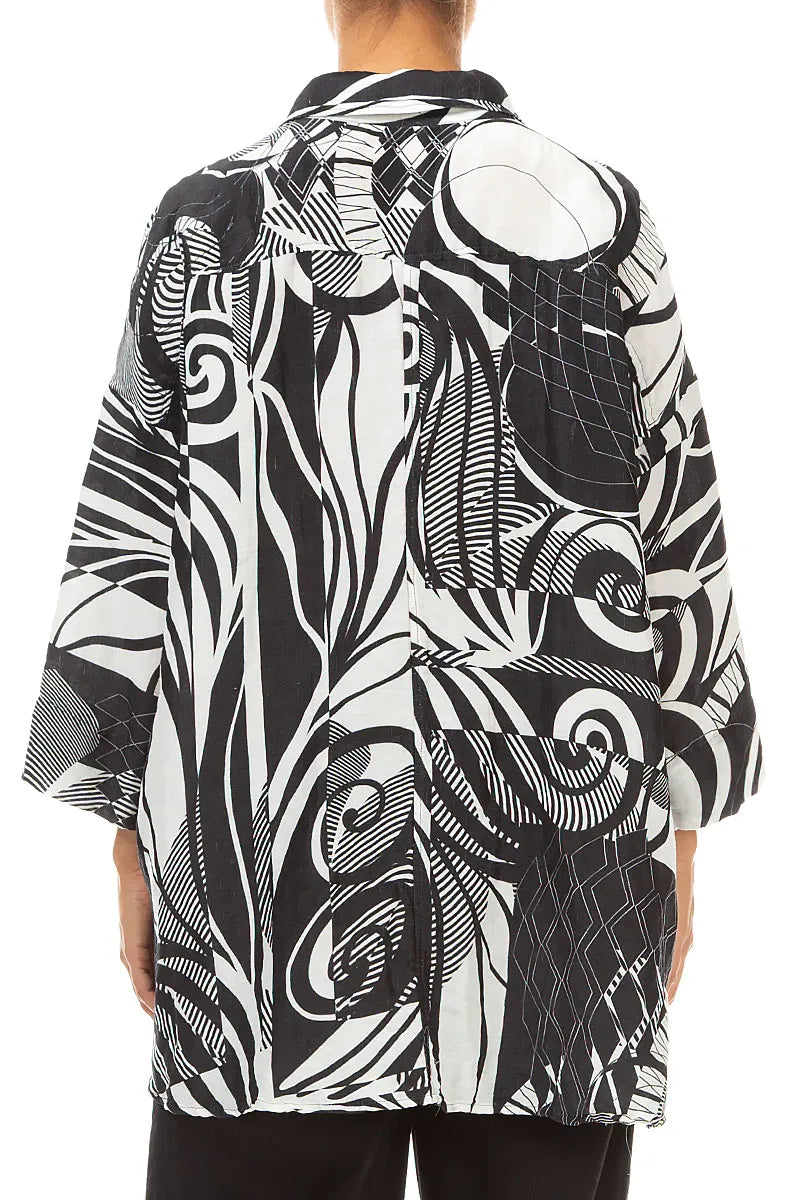Loose Textured Orbit Silk Linen Shirt