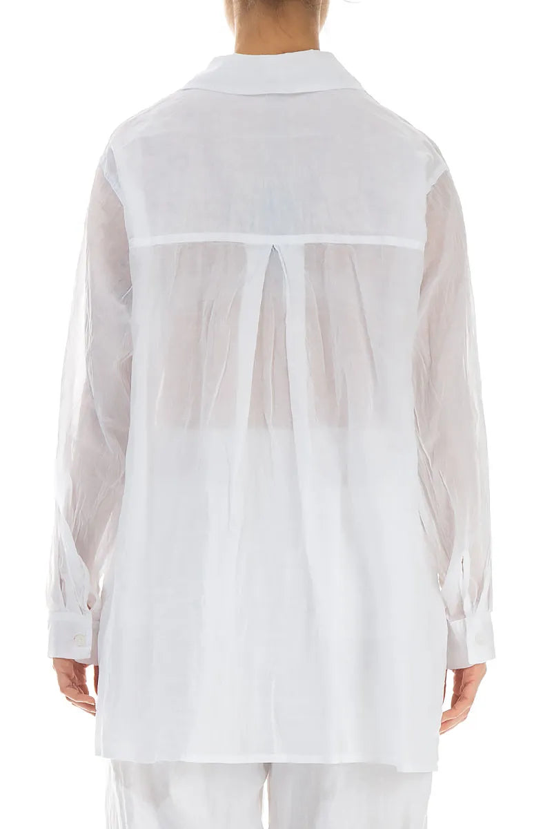 Chemise ample en coton blanc