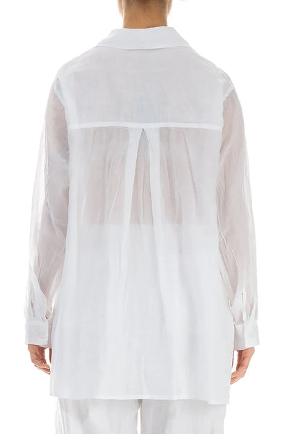 Chemise ample en coton blanc