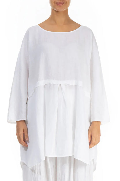 Loose White Linen Blouse