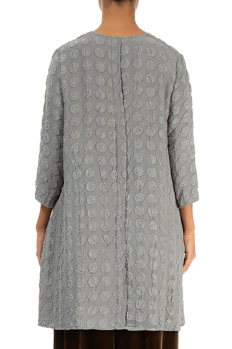Loose Silver Sage Bubble Silk Tunic