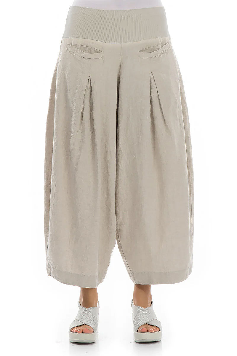 Loose Natural Linen Trousers