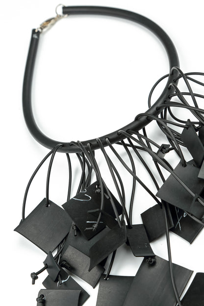 Lottie Black Rubber Necklace 6