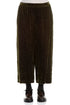 Forest Mist Pleated Silk Velvet Trousers 1