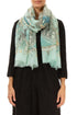 Antique Turquoise Cashmere Silk Scarf 1