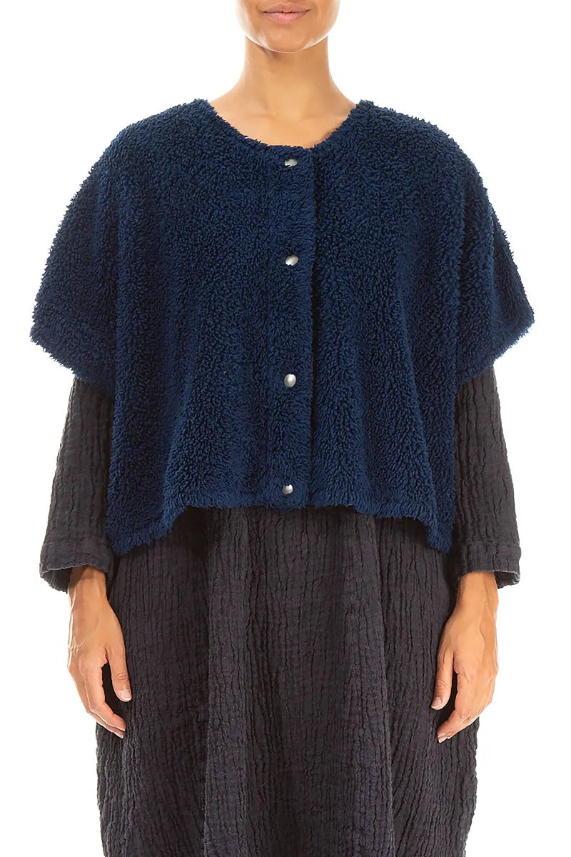 Royal Blue Teddy Cotton Gilet 1