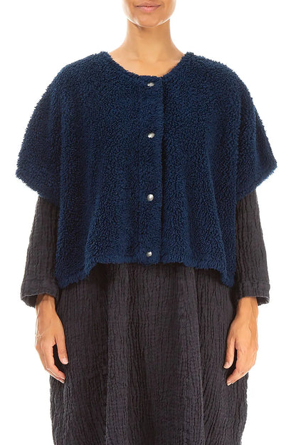 Royal Blue Teddy Cotton Gilet 1