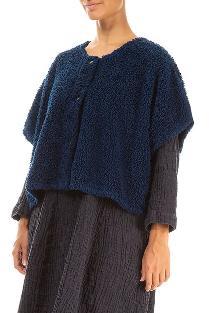 Royal Blue Teddy Cotton Gilet 3