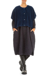 Royal Blue Teddy Cotton Gilet 4